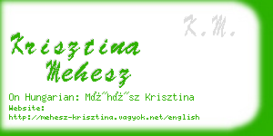 krisztina mehesz business card